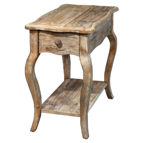 ALATERRE FURNITURE  Rustic Reclaimed Chairside Table In Driftwood