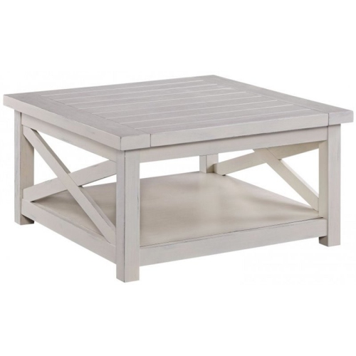 Homestyles Wood Coffee and End Table Set in White Finish - 2 Items