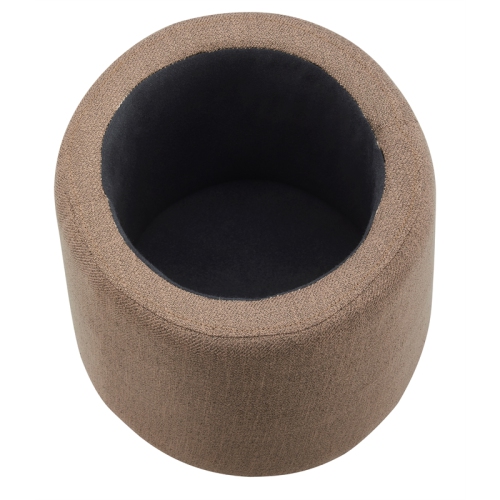 Riverbay Furniture Upholstered Fabric Storage Ottoman in Gray