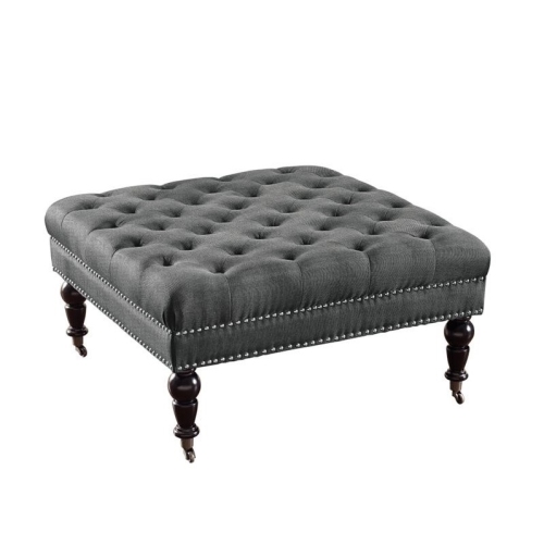 Riverbay Furniture Square Ottoman in Charcoal