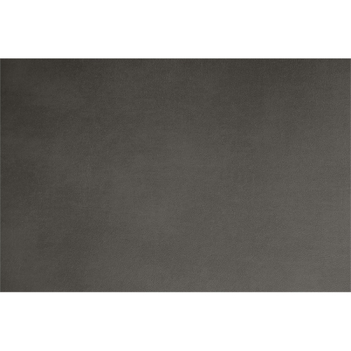 Waneta Chair and Ottoman in Pewter Gray Faux Leather with Medium Espresso Legs