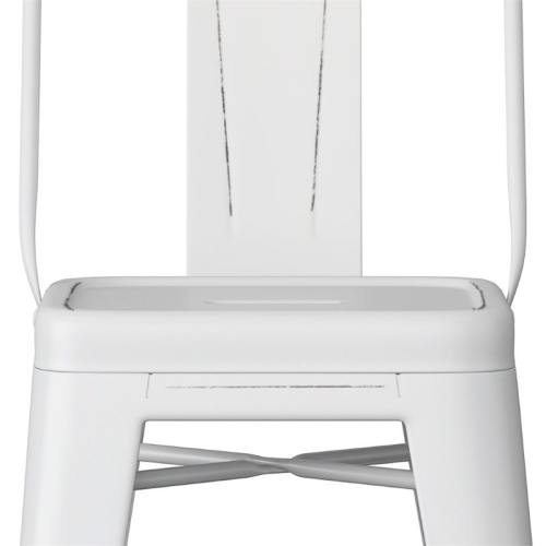 Atlin Designs 24" Contemporary Metal Counter Stool in White