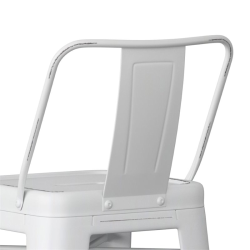 Atlin Designs 24" Contemporary Metal Counter Stool in White