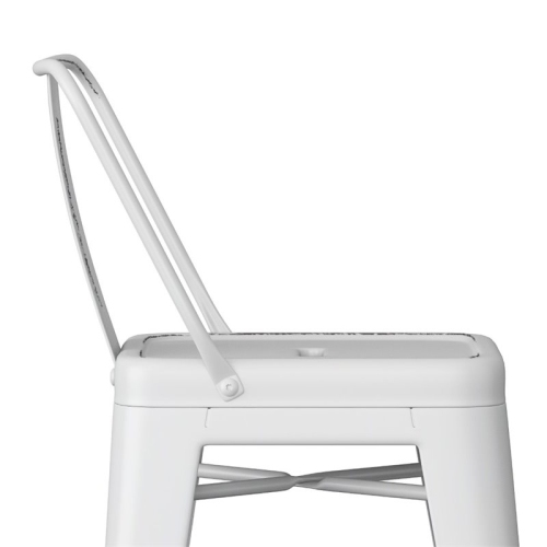 Atlin Designs 24" Contemporary Metal Counter Stool in White