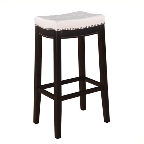 HAWTHORNE  Collection 30" Faux Leather Bar Stool In In White