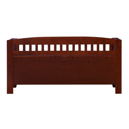 Riverbay Furniture Storage Short Split Seat Storage in Walnut