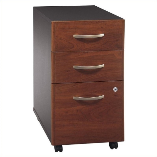 2 Drawer Lateral File and 3 Drawer Mobile Pedestal Set in Cherry