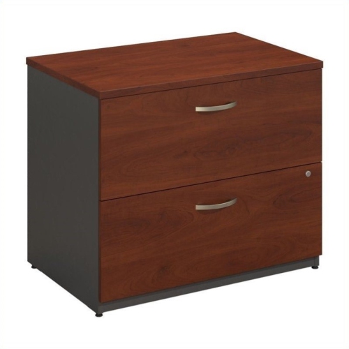 2 Drawer Lateral File and 3 Drawer Mobile Pedestal Set in Cherry
