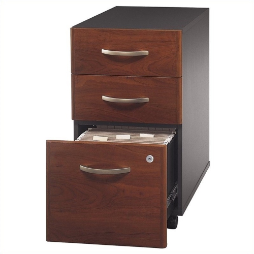2 Drawer Lateral File and 3 Drawer Mobile Pedestal Set in Cherry