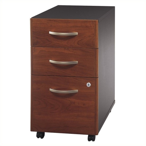 2 Drawer Lateral File and 3 Drawer Mobile Pedestal Set in Cherry