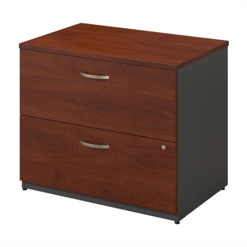 2 Drawer Lateral File and 3 Drawer Mobile Pedestal Set in Cherry