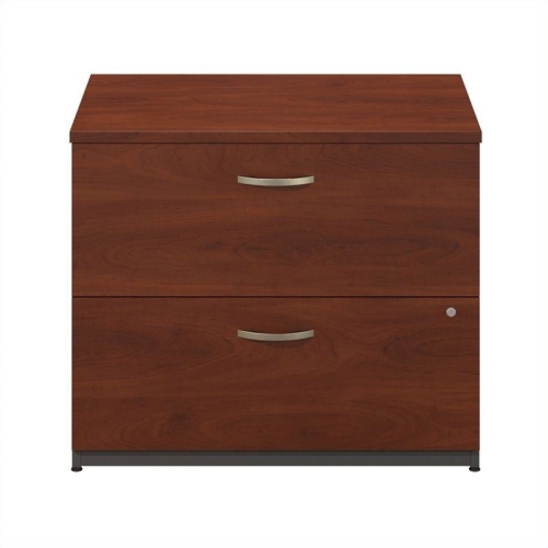 2 Drawer Lateral File and 3 Drawer Mobile Pedestal Set in Cherry
