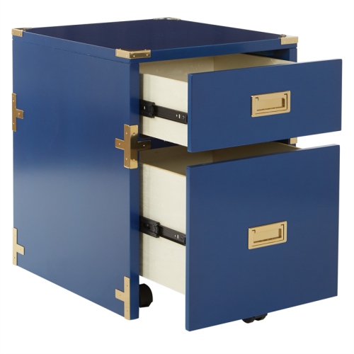 Wellington 2 Drawer File Cabinet in Lapis Blue Fully Assembled