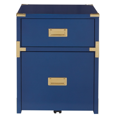 Wellington 2 Drawer File Cabinet in Lapis Blue Fully Assembled