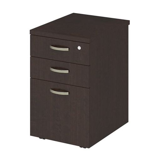 SCRANTON & CO  3 Drawer Mobile File Cabinet In Mocha Cherry
