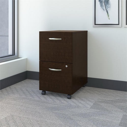 Scranton & Co Mobile Pedestal in Mocha Cherry