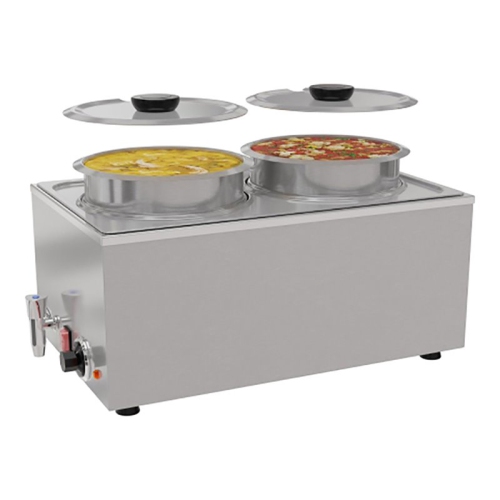 KOOLMORE  Cfw-4T Bain Marie Countertop Stainless Steel Food Warmer In In Silver