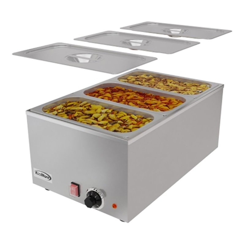 KOOLMORE  Cfw-3 Bain Marie Countertop Stainless Steel Food Warmer In In Silver