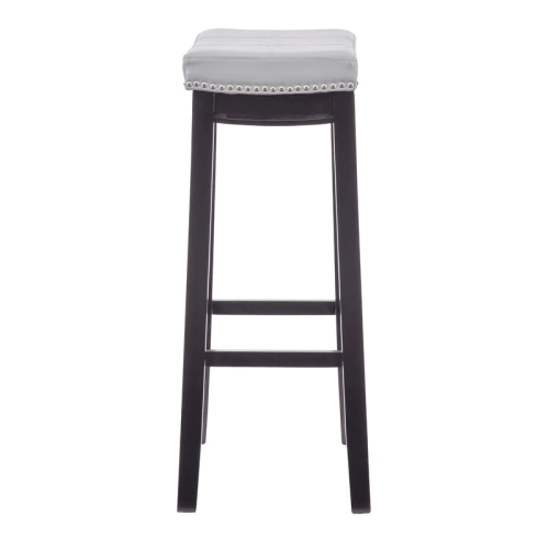 Riverbay Furniture 32" Transitional Wood Bar Stool in Gray/Black