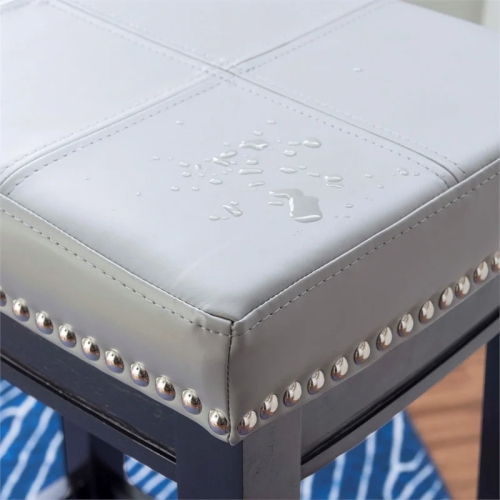 Riverbay Furniture 32" Transitional Wood Bar Stool in Gray/Black