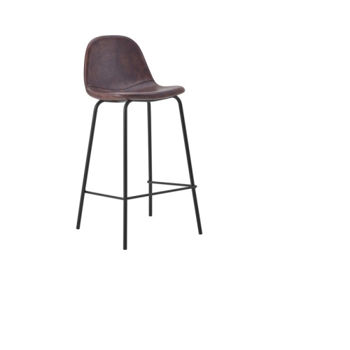 Plata Import Effie 26" Faux Leather Counter Stools in Brown