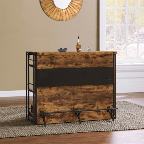 Stonecroft Eldridge Industrial Bar Unit in Antique Nutmeg