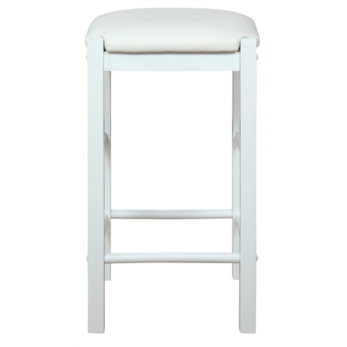Riverbay Furniture 25" Backless Wood Counter Stools in White