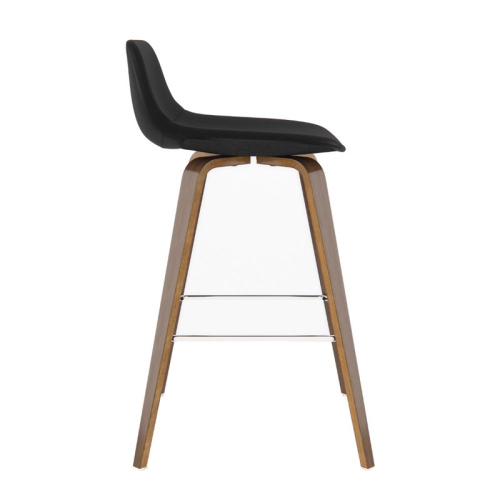 Atlin Designs 26.4" Contemporary Wood Counter Stool in Black