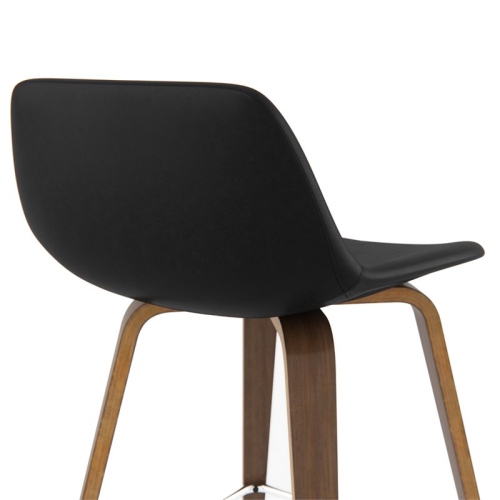 Atlin Designs 26.4" Contemporary Wood Counter Stool in Black