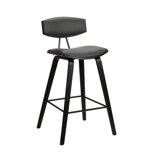HAWTHORNE  Collections 26" Faux Leather Counter Stool In Gray And In Black