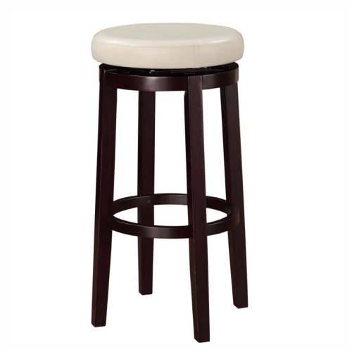 RIVERBAY FURNITURE  29" Faux Leather Swivel Bar Stool In Rice