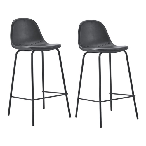 PLATA IMPORT  Effie 26" Faux Leather Counter Stools In (Set Of 2) In Black