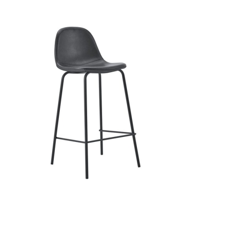 Plata Import Effie 26" Faux Leather Counter Stools in Black