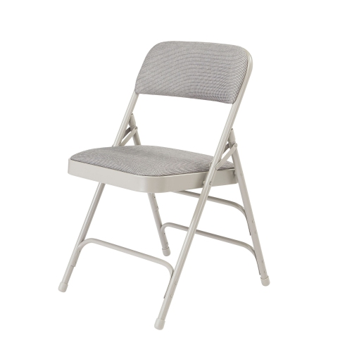 NPS 2300 Series 29.5" Modern Metal Folding Chair in Gray Stone