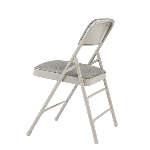 NPS 2300 Series 29.5" Modern Metal Folding Chair in Gray Stone