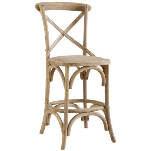 RIVERBAY FURNITURE  24.5" Transitional Wood Counter Stool In Gray In Brown