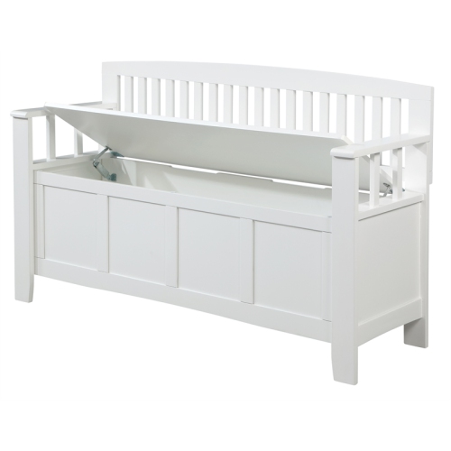 Riverbay Furniture Wood Storage Bench in White