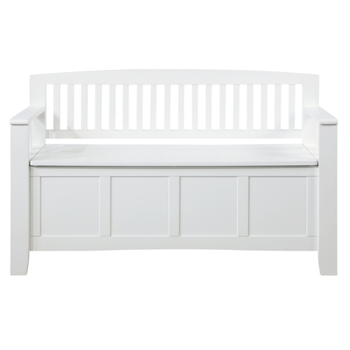Riverbay Furniture Wood Storage Bench in White