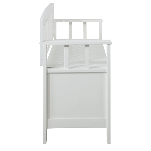 Riverbay Furniture Wood Storage Bench in White