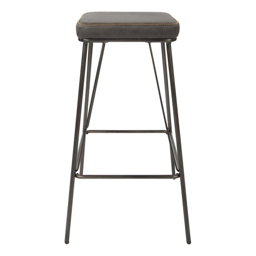 Mayson 30" Barstool in Charcoal Fabric with Industrial Steel Base 2/CTN