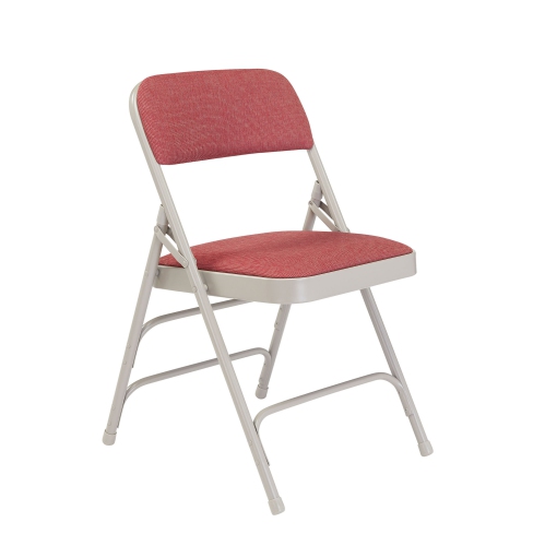 NPS 2300 Series 29.5" Metal Folding Chair in Majestic Cabernet Red