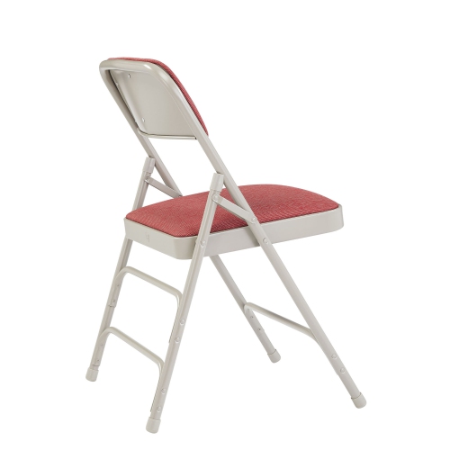 NPS 2300 Series 29.5" Metal Folding Chair in Majestic Cabernet Red