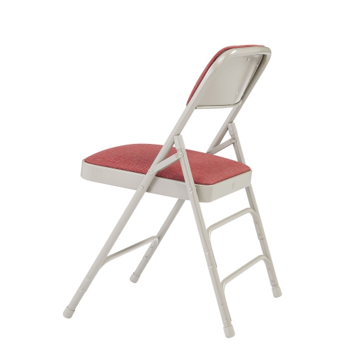 NPS 2300 Series 29.5" Metal Folding Chair in Majestic Cabernet Red