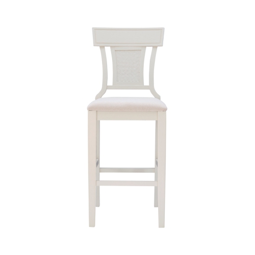 Riverbay Furniture Transitional 30" Wood Bar Stool in White