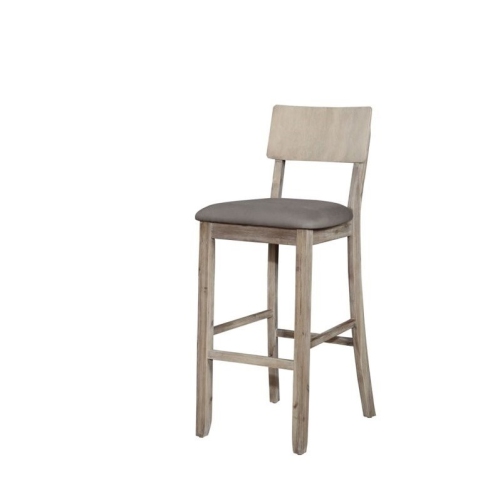 RIVERBAY FURNITURE  31.5" Transitional Wood/fabric Bar Stool In In Gray