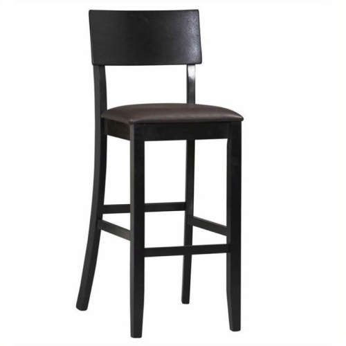 HAWTHORNE  Collection 30" Faux Leather Bar Stool In In Black