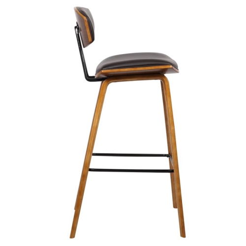 Hawthorne Collections 34"H Modern Wood Counter Stool in Walnut/Brown