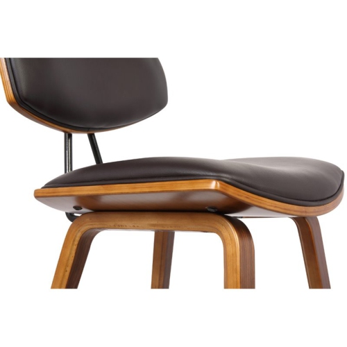 Hawthorne Collections 34"H Modern Wood Counter Stool in Walnut/Brown