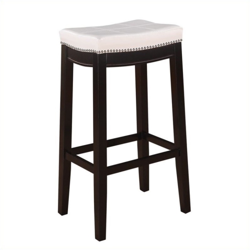 RIVERBAY FURNITURE  30" Faux Leather Bar Stool In In White