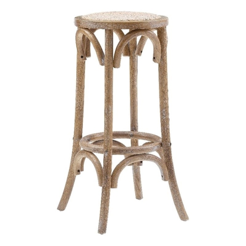 Riverbay Furniture 30.5" Retro Wood Backless Bar Stool in Brown